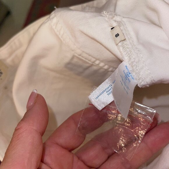 Marine Layer Women Pant Size 8 White Maya Slim Straight Utility Stretch 14934 - Picture 5 of 11